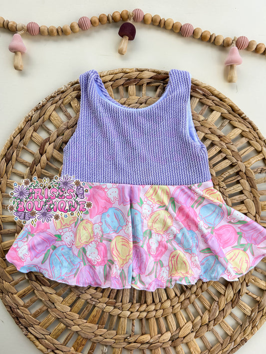 RTS - 5t peplum - Easter tulips
