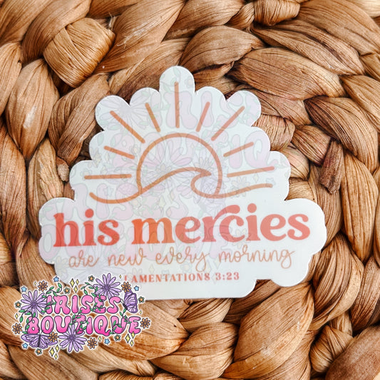 His mercies - Holographic Sticker